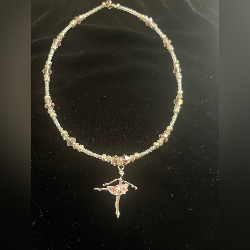 Elegant Ballerina Pendant Necklace
